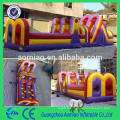 Large gonflable adulte / enfant jungle obstacle course bon marché inflatable running obstacle couse